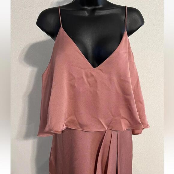 NWT $295 Shona Joy Luxe Cocktail Frill Dress - Rose Size 10 SJ3499 - Picture 4 of 9